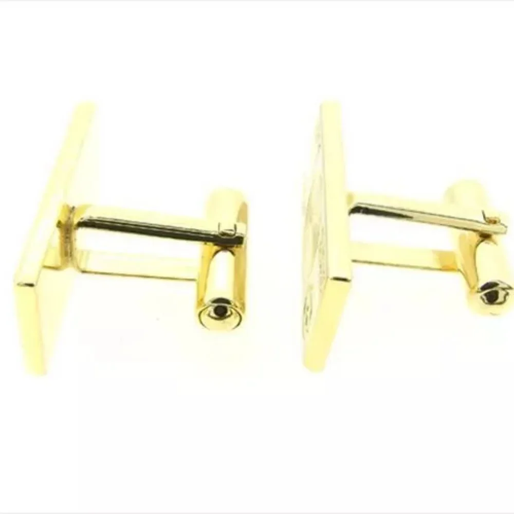 Dunhill cuffs Gold Woman unisex Authentic Used E1392